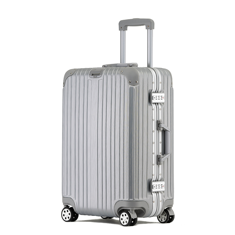 蕉众铝框拉杆箱旅行箱行李箱登机箱L-HY1830A（单位：箱） 银色 20寸